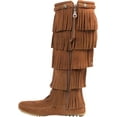 thumbnail image 4 of Minnetonka Women's 5-Layer Fringe Boot,Brown,5 M US, 4 of 5