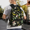 thumbnail image 5 of Yield cartoon Skull spider web Print Backpack for Women Men, Lightweight Casual Travel Daypack, Classic Basic College Backpack, Middle School Bag, 5 of 5