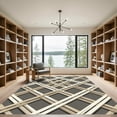 thumbnail image 2 of ODIKA 5'x7' Machine Washable Non-Slip Area Rug, Geometric Greige High Traffic Rug, Gray, 1004334, 2 of 7