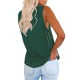 thumbnail image 4 of Camisetas informales sin mangas con bolsillo y cuello en V de Color liso para mujer de verano Fridja gh6792, 4 of 8