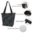 thumbnail image 3 of Lsque Lavender Flowers Pattern Beach Tote,Shoulder Handbag,Spacious Tote Bag,Lightweight Travel Bag,Versatile Shopping Bag, 3 of 6