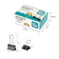 Pen + Gear Small Metal Binder Clips, Black, 12 Count