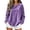 Purple, variant on Velvet Crew Neck Sweatshirts Women Plus Size Long Sleeve Pullovers Velour Loose Fit Tops Comfort Winter Warm Oversized Hoodies jackets for women Sky Blue XXXL