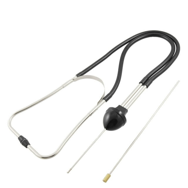 Unique Bargains Car Auto Black Tubing Silver Tone Metal Mechanics Stethoscope