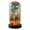 B, variant on 8.27 Inch Halloween LED Light Galaxy Rose Glass Dome Ornament Eyeball Pumpkin Ghost Witch Figurine Spooky Table Decor
