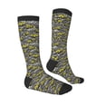 thumbnail image 3 of Fotbe Modern Yellow Excavator print Women's Men's Novelty Crew Socks Cotton Socks Knee High Socks for Walking,Running,Nurses,Pregnancy, 3 of 9