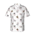 thumbnail image 2 of Picia Bbaseball Dog Gentle Cotton Regular Fit Short Sleeve Casual Hawaiian Shirt for Men-Large, 2 of 9