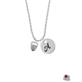 thumbnail image 2 of Delight Jewelry Silvertone Chinese Take Out Box with Crystal Silvertone Script Initial Disc - A - Charm Necklace, 20"+3", 2 of 4