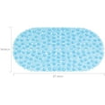 thumbnail image 5 of DENVDENCY Bath Mat Clear Non-Slip Bathtub Mat with Suction Cups, Drain Holes for Bathroom Showers, Tub, Machine Washable, BPA, Latex Free Safe Shower Mats, Oval 27 x 14 Inch, Teal, 5 of 7