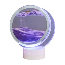 Rbaofujie Room Decorations USB Streaming Sand Painting Night, Three-Dimensional Painting, Decorative Home Gifts Bedside Ambient Sand Painting LED Table Lamp(5ML) Pride Decorations Purple