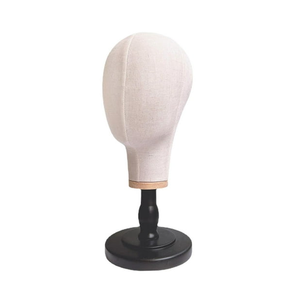 Canvas Mannequin Head Hat Display, Head Display, Hair Hats and Hairpieces, Heavy Black Bottom
