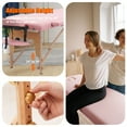 thumbnail image 7 of VIRRMO Adjustable High-density Foam Massage Tattoo Table with Neck Stretcher, 84-inch, Pink, 7 of 7