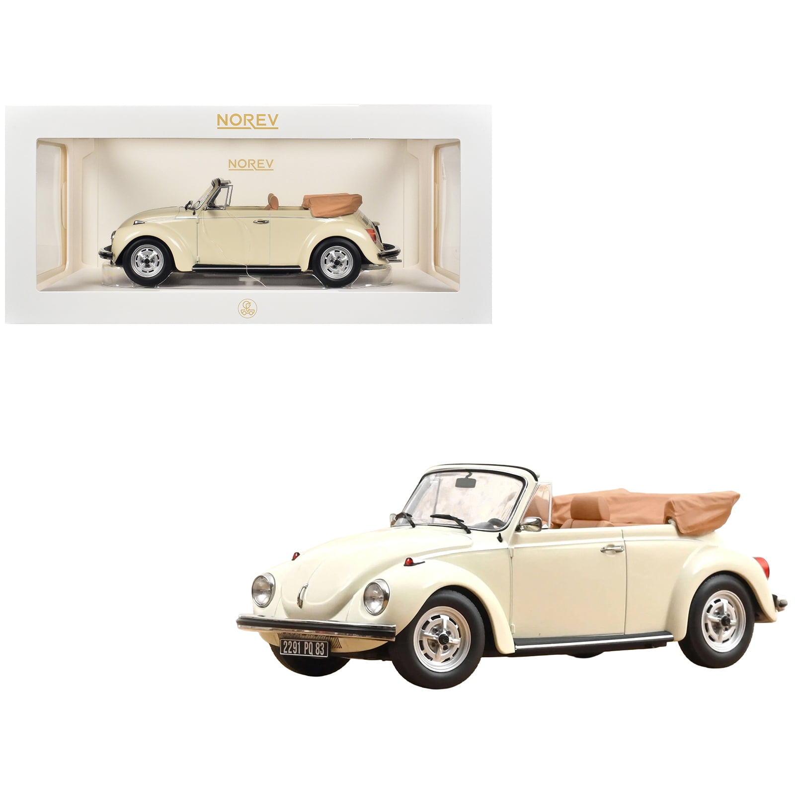 1973 Volkswagen Beetle 1303 Cabriolet Orange 1/18 Diecast Model