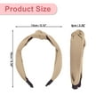 thumbnail image 6 of Unique Bargains Knotted Headband for Women Top Knot Head Bands Hair Fashion Hair Accessories Khaki, 6 of 7
