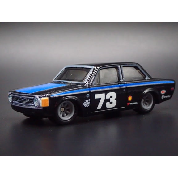 Open Box 1973 73 VOLVO 142 GL 2 TWO DOOR BLACK RARE 1:64 SCALE DIORAMA DIECAST MODEL CAR