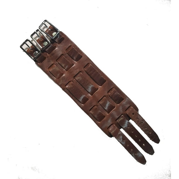 Extra Wide Triple-Strap Brown Leather, Men's, USA Made Wristwatch Bands