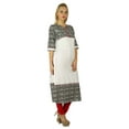 thumbnail image 2 of Bimba Women Indian Tunic 3/4 Sleeve Rayon custom Kurta Kurti Casual Summer Top, 2 of 5