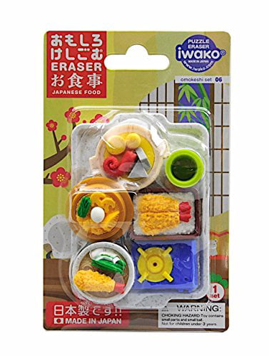 Iwako Japanese Erasers Block Vehicle Set of 6 with Japanese Stationery Original Package Japanese stationery store