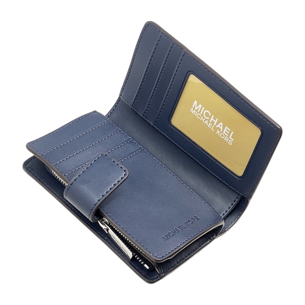 Michael Kors Women's Jet Set Travel Medium Bifold Two-Tone Logo