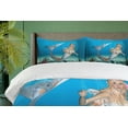 thumbnail image 4 of Ambesonne Mermaid Duvet Cover Set, Tropic Ocean, 2-Calking, Sea Blue Navy, 4 of 7