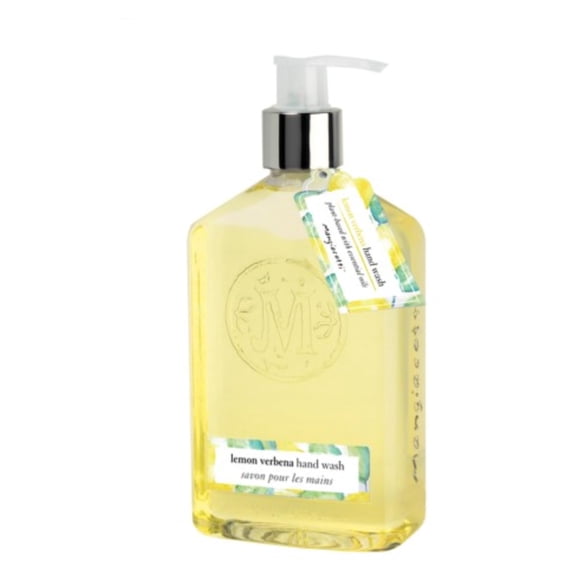 Jabón de manos líquido Mangiacotti, lavado de manos natural a base de plantas con vitamina E y aceites esenciales aromáticos, 12 onzas de verbena de limón