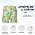 thumbnail image 4 of Kdxio Pineapples1 Print Men'S Swim Trunks With Compression Liner 7 Inch Inseam Quick Dry Swim Shorts, 4 of 7