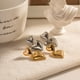 thumbnail image 5 of Pendientes colgantes de amor sin color para mujer, de alta gama, de acero de titanio laminado en color dorado y plateado, de Sense Niche, 5 of 6
