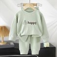 thumbnail image 2 of TOWED22 Toddler Baby Boy Fall Clothes Waffle Contrast Color Sweatshirt Pants Sets Infant Winter Outfits 6 12 18 24 Months 3T 4T 5T 6T Size:12-13 Y,Color:Light Green, 2 of 5