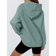 thumbnail image 5 of Womens Oversized Hoodies Comfy Sweatshirts Fall Fashion Outfits Casual Tops Fleece Clothes Light Green XL, 5 of 7