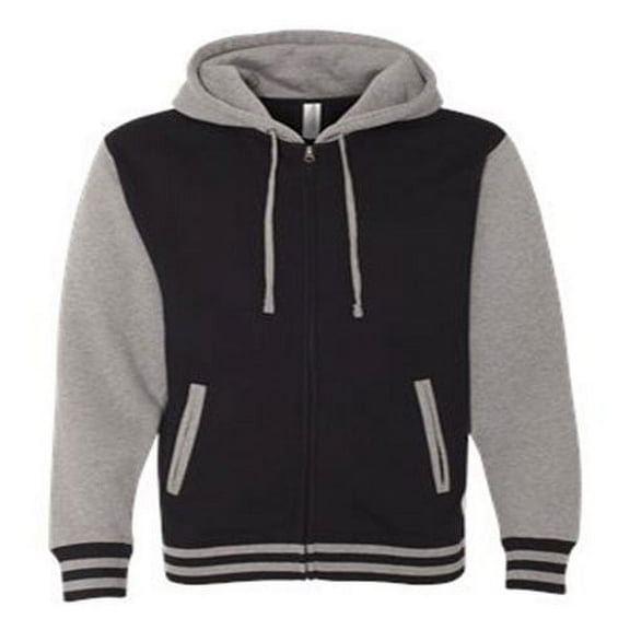 Independent Trading Co. Heavyweight Varsity Full-Zip Hooded Sweatshirt