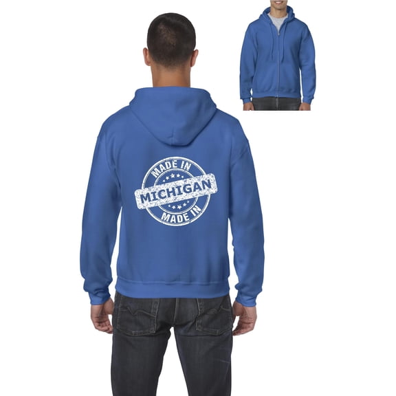 IWPF - Men's Sweatshirt Full-Zip Pullover - Michigan Made