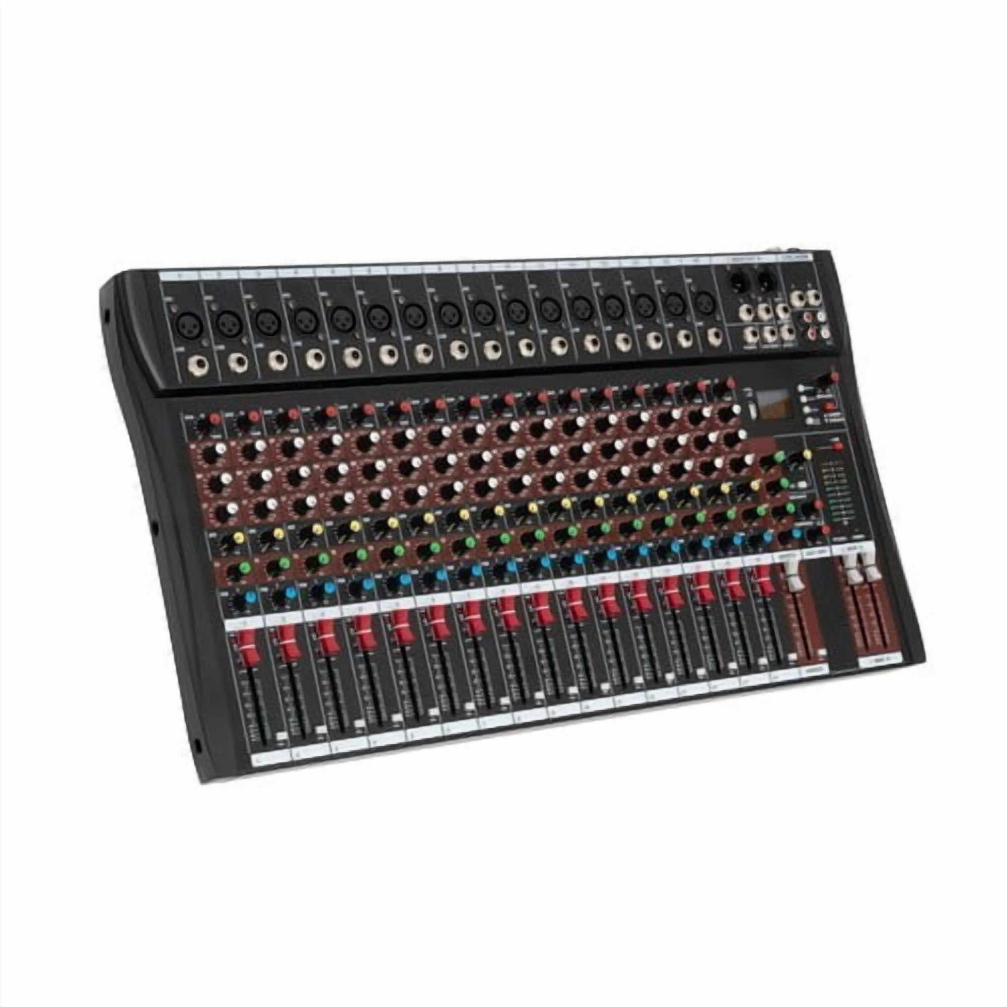 16-Channel Audio Mixer, 3-Band EQ with Bluetooth, USB Playback, 6 Music Styles, for Home KTV, Stage and Studio