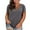 Gray, variant on Sherrylily Womens Plus Size T-Shirts Tops Summer V Neck Criss Cross Tunic Casual Loose Tees