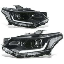 DNA Motoring Projector Headlights for 18-21 Chevrolet Traverse, Black / Clear