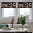 thumbnail image 4 of LALILO Kitchen Curtain Valance Batik With Fantasy Flowers Rod Pocket Window Curtain 52"x 18" Set of 2, 4 of 5