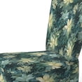 thumbnail image 4 of Designart "Tropical Ghost Camo I" Green Abstract Upholstered Accent Chair - Modern Arm Chair For Bedroom, 4 of 5