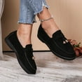 thumbnail image 5 of Eltusu Women Loafer Flat Shoes, Office Breathable Round Toe Slip on Comfort Shoes Black Size 8.5, 5 of 8
