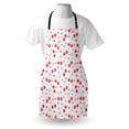 thumbnail image 4 of Cherry Apron, Pinkish Summer Season Layout of Fruit with Leaf and Hearts Botany Art, Unisex Kitchen Bib with Adjustable Neck for Cooking Gardening, Adult Size, Coral Green, by Ambesonne, 4 of 4