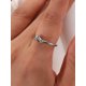 thumbnail image 1 of 1pc Simple & Personalized Stainless Steel Knotted Open Ring, 1 of 4