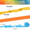 thumbnail image 3 of Serpentinas de papel crepé Oun Nana, 12 rollos, 12 colores, 25 m, 3 of 7