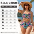 thumbnail image 5 of XYZCANDO His and Hers Swimwear Couple Beach Swimwear Hawaii Hibiscus Print Men's Beach Shorts & Women's Bikini Set Matching Outfit for Honeymoon Pool Summer Vacation Hawaiian Outfits, 5 of 6