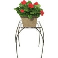 thumbnail image 2 of Plastec Metal Square Saucer Table, Dark Bronze, 15in H, 2 of 3