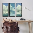 thumbnail image 2 of Stupell Industries Puffy White Clouds Clear Daytime Sky Watercolor Detail Painting Black Framed Art Print Wall Art, Set of 3, Design by Emma Caroline, 2 of 7