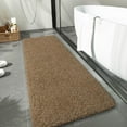 thumbnail image 6 of Junovo Soft Bathroom Rug Runner Absorbent Microfiber Bath Rugs for Bathroom Non Slip Bath Mat for Tub, Shower Floor,24"x60",Light Brown, 6 of 6