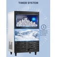 thumbnail image 5 of Commercial Ice Maker Machine, 130lbs/24H, 30 Lbs Ice Storage Bin, Fast Making Ice in 5-15 Mins, Auto-Clean, Timer Function, Freestanding or Undercounter for Restaurant,Coffee Shop, Food Truck and Bar, 5 of 7