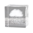 thumbnail image 2 of Adornos de grabado de pisapapeles de cristal 3D, de señal meteorológica, artesanías, recuerdos para el hogar, oficina, decoración de boda Fe Lluvia Baoblaze Cubo de cristal, 2 of 8