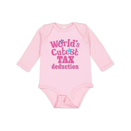 

Inktastic Tax Deduction Worlds Cutest Girls Gift Baby Girl Long Sleeve Bodysuit