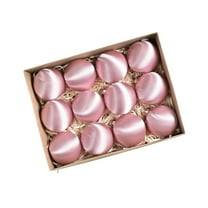 Shatterproof Christmas Ornaments 12 Pcs - 2.4 Inch Velvet Satin Ball Set for Xmas Tree Decor, Holiday Party Home Decoration, Wreath, Mantel & Table Centerpiece Décor