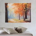 thumbnail image 4 of COMIO Designart ' Fall Trail in Forest' Landscape Tapestry Blanket Décor Wall Art for Home and Office 40x30 Inch, 4 of 7
