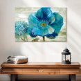 thumbnail image 2 of Elephant Stock Blue Poppy Poem Ii Wall Art - Horizontal Canvas Wall Art - Living Room Wall Decor - Floral And Botanical Canvas - Beige And Teal Decor By Nan - 24" x 16", 2 of 4